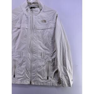 The North Face White Windbreaker Jacket Size Medium